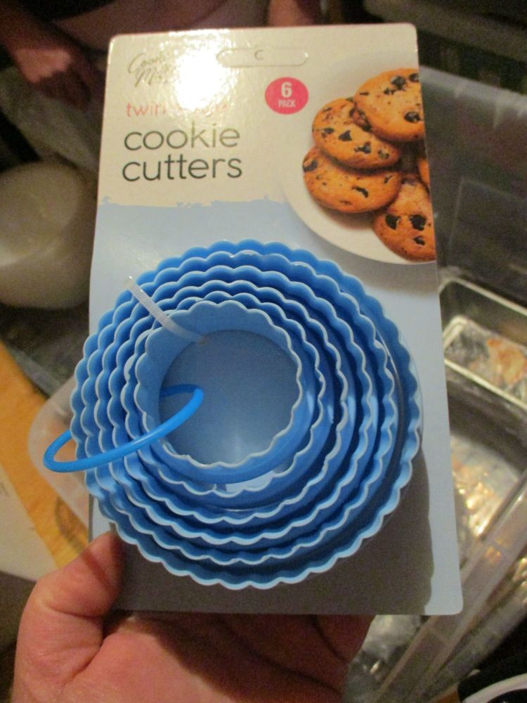 Blue 6 pack Twin Edge Cookie Cutters - Cooke & Miller Kitcheware