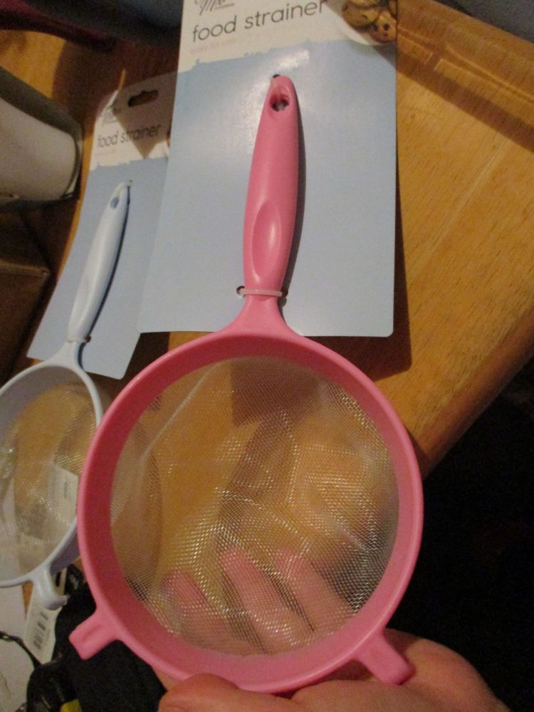 Pink Plastic Food Strainer Sieve  - Cooke & Miller