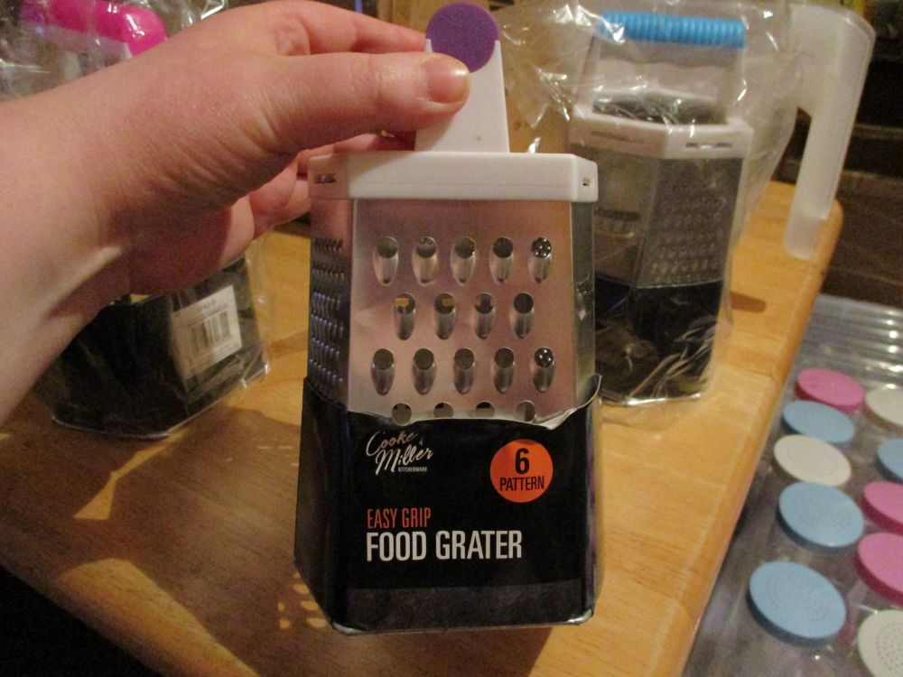 Purple Handled Easy Grip Food Grater – 6 patterns - Cooke & Miller 
