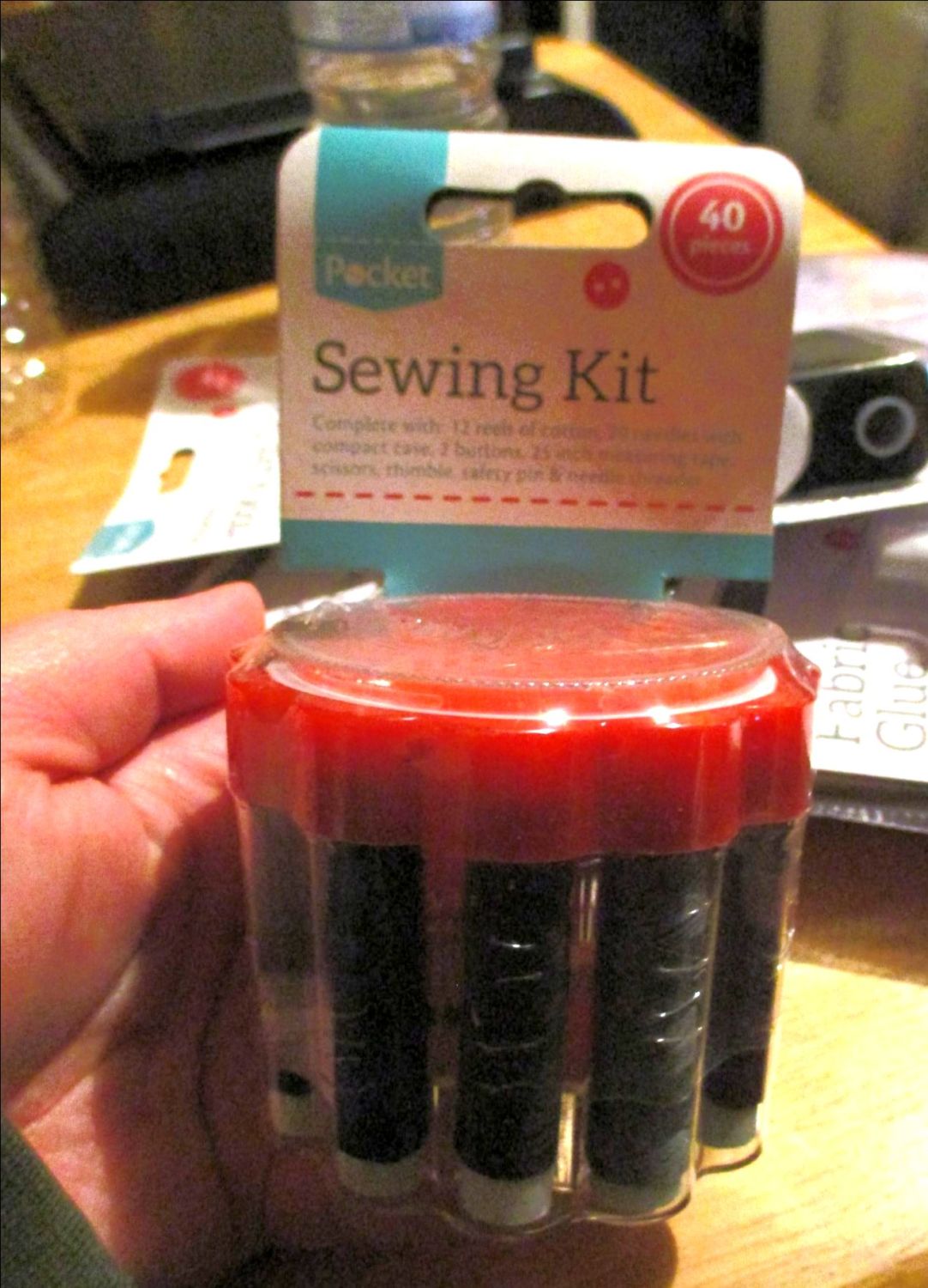 40 piece Mini Sewing Kit In Plastic Pot