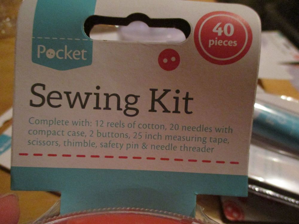 40 piece Mini Sewing Kit In Plastic Pot
