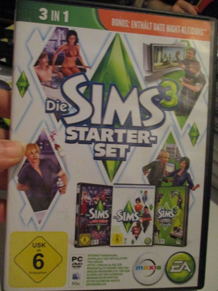 The Sims 3 Starter Set - Incs Base, Hi End Loft & Late Night (German) Pal PC DVD / Mac #FM0567