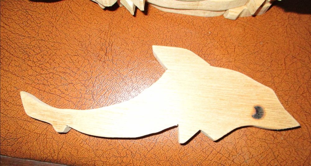 Chunky Dolphin Wooden Blank - Ideal for Paint project. Des In The Shed