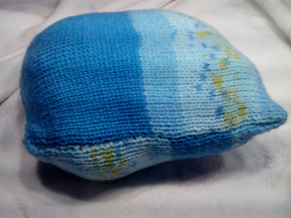 (*)Blue Floral Rainbow Sedge Cushion