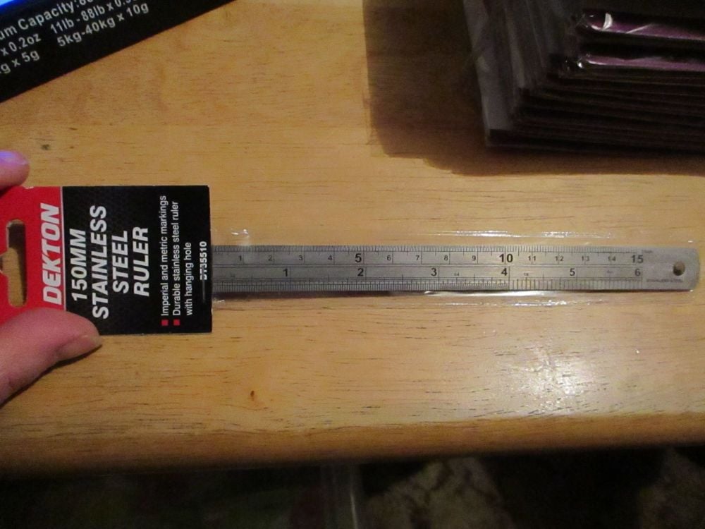 15cm Stainless Steel Craft Measurement Ruler - Dekton