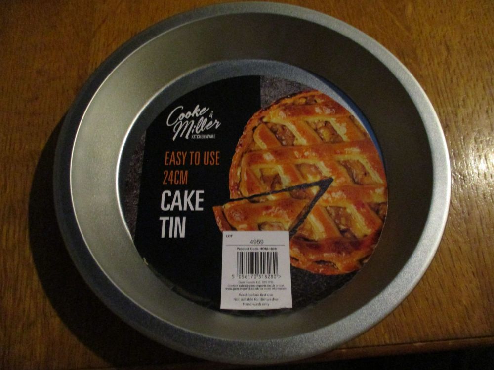 24cm Classic Steel Cake Tin Baking Pan - Cooke & Miller