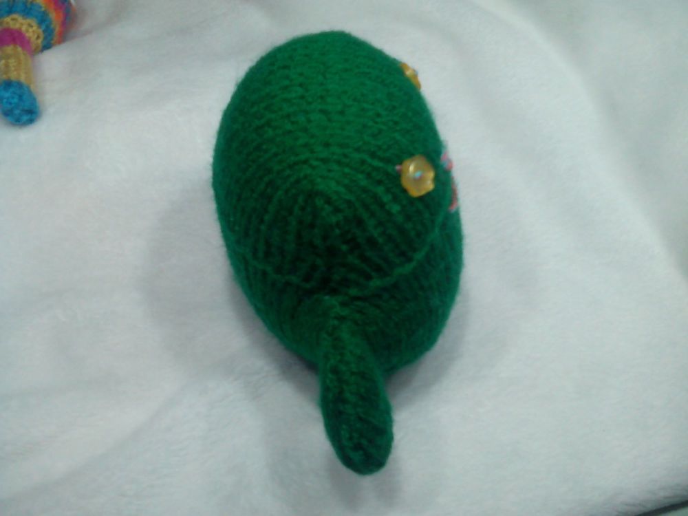 (*)Hedgerow Green with Lemony Eyes Mini Ted Knitted Soft Toy
