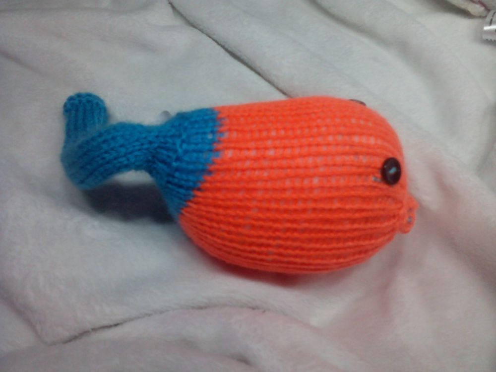 Vibrant Orange with Blue Tail End with Black Eyes Midi Meeser
