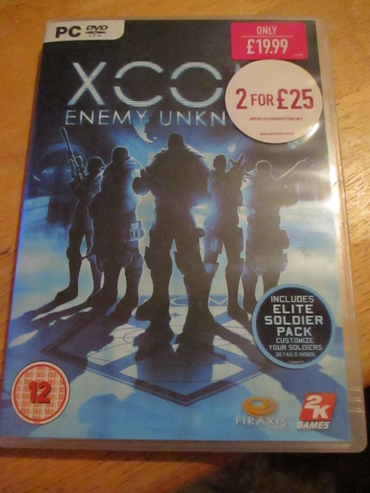 PC DVD X-com Enemy Unknown- Manual & 2 Discs - Backup Copy