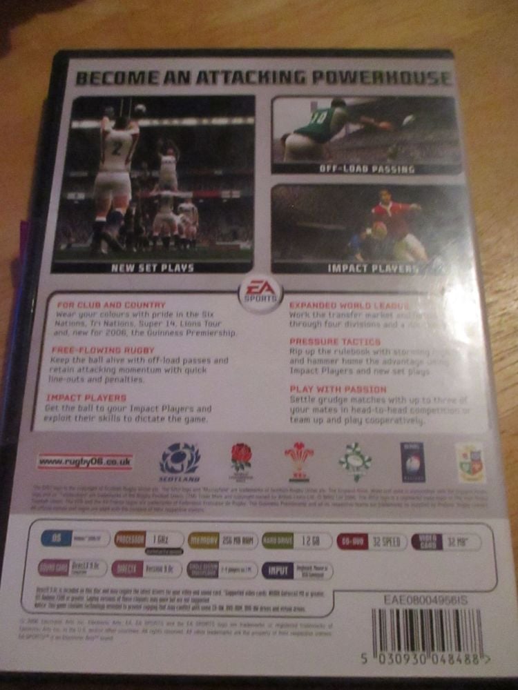 Pc Cd-Rom Ea Sports Rugby 06