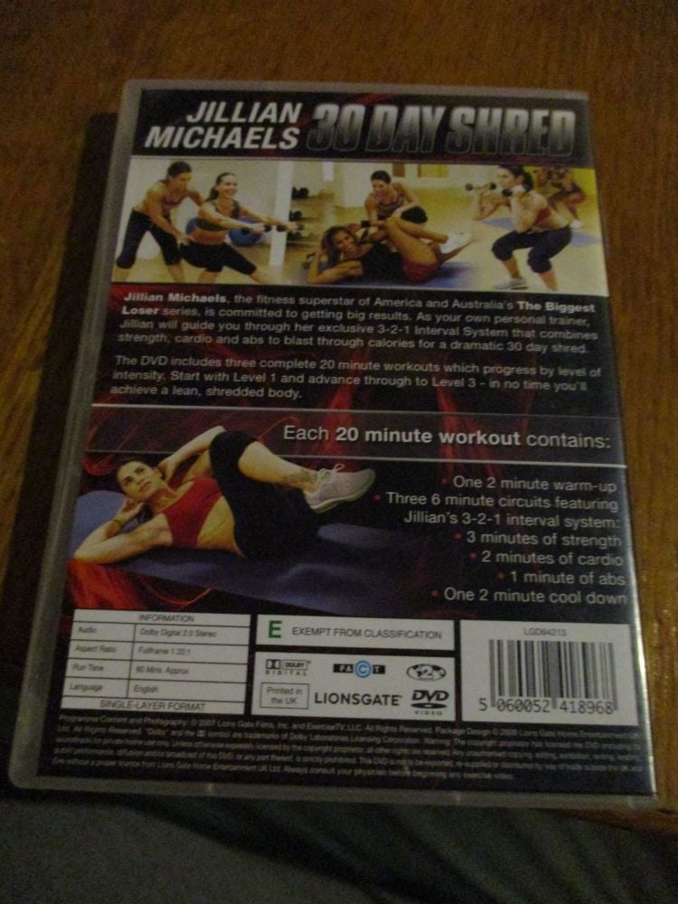 Gillian Michaels 30 Day Shred DVD