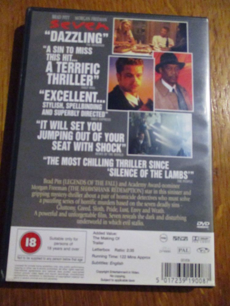 Seven - with Brad Pitt DVD