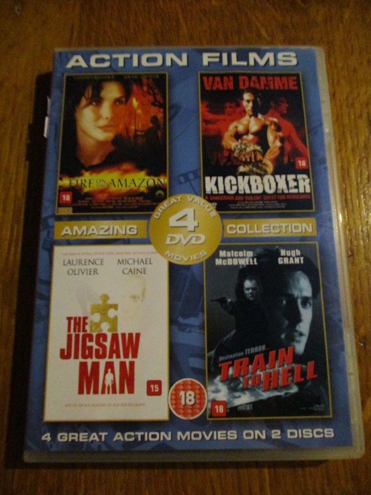Fire on the Amazon / Kickboxer / The Jigsaw Man / Train to Hell DVD