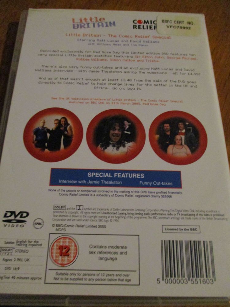 Little Britain Comic Relief 2005 DVD
