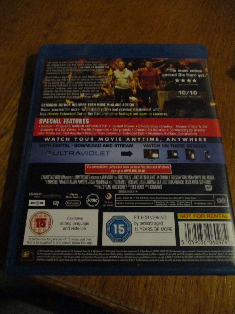 A Good Day To Die Hard - Harder Extended Cut - Blu Ray
