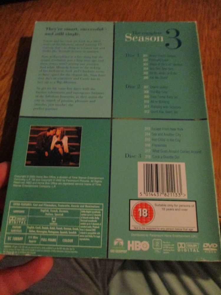 Sex And The City Complete Series 3 - No outer sleeve - DVD