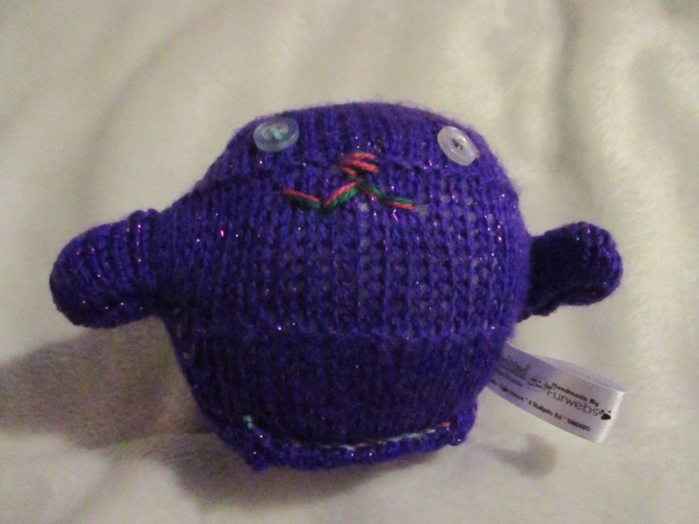 (*)Purple Glittery with Clear Eyes Mini Ted