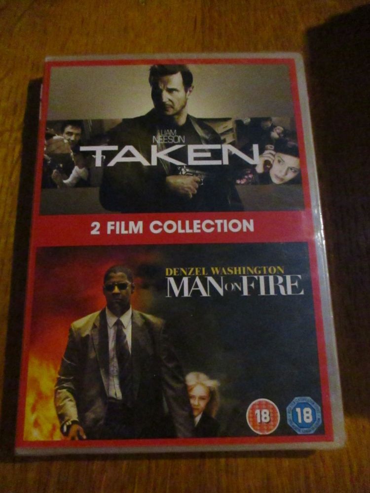 Taken / Man On Fire Double Film Box - Dvd - Sealed