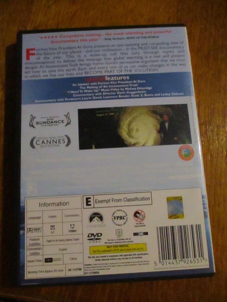 An Inconvenient Truth About Global Warming - Dvd