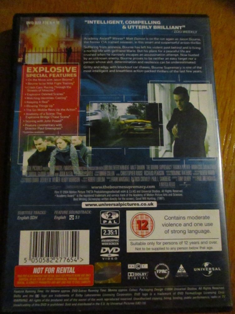 The Bourne Supremacy - Dvd