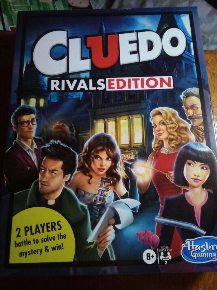 Cluedo Rivals Edition Hasbro Gaming Ages 8+ 2 Players 2020 Release