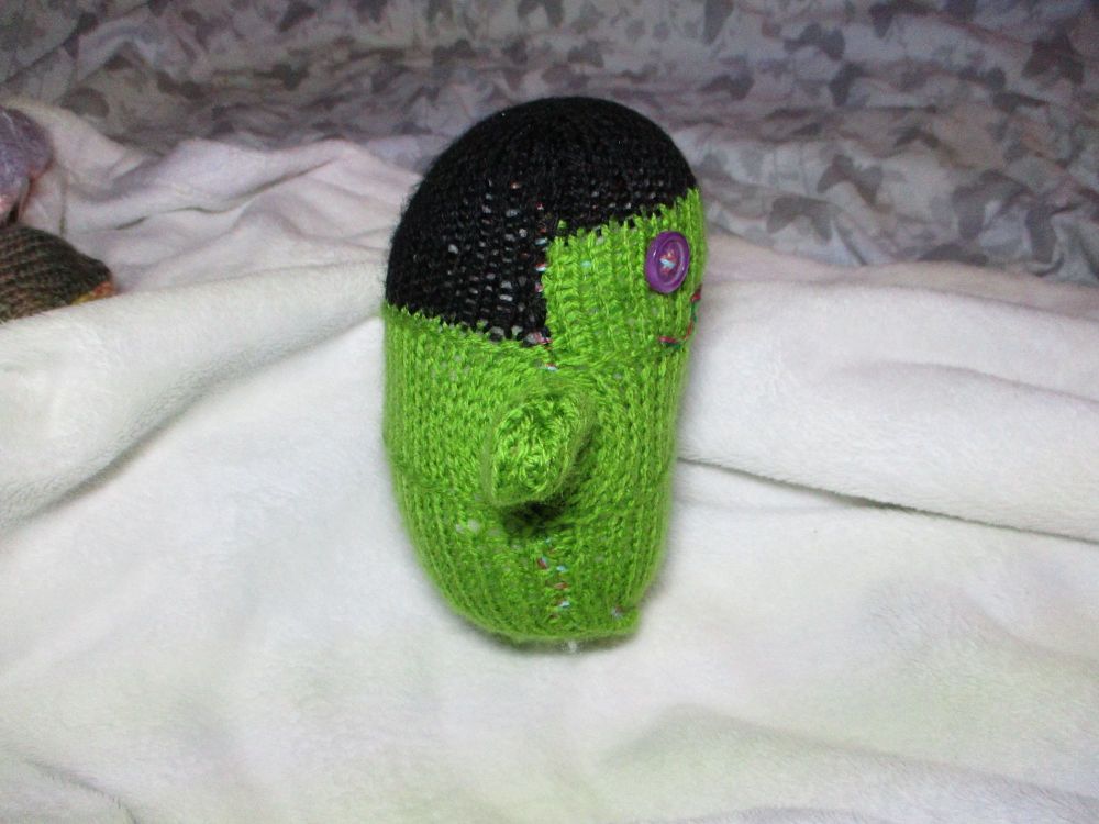 Mid Green With Black Head Frankenstein and Purple Eyes Midi Ted