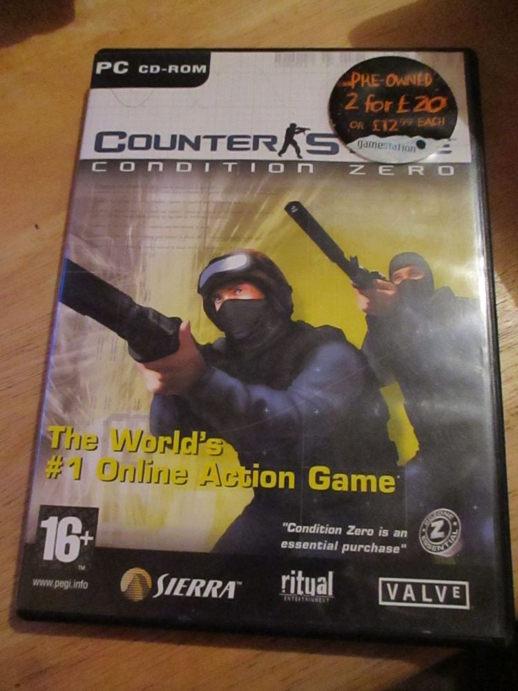 Pc Cd-Rom Counterstrike Condition Zero. Inc Half Life 2 Random Disc?