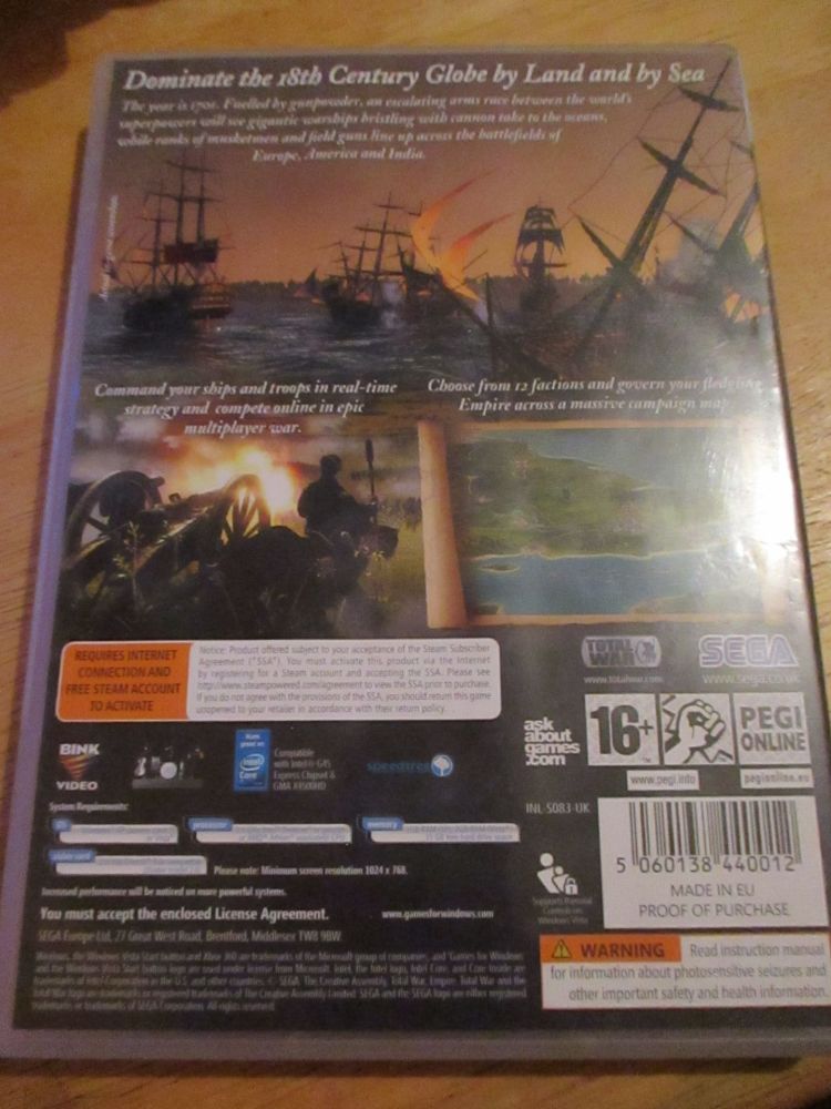 Pc Dvd. Empire Total War