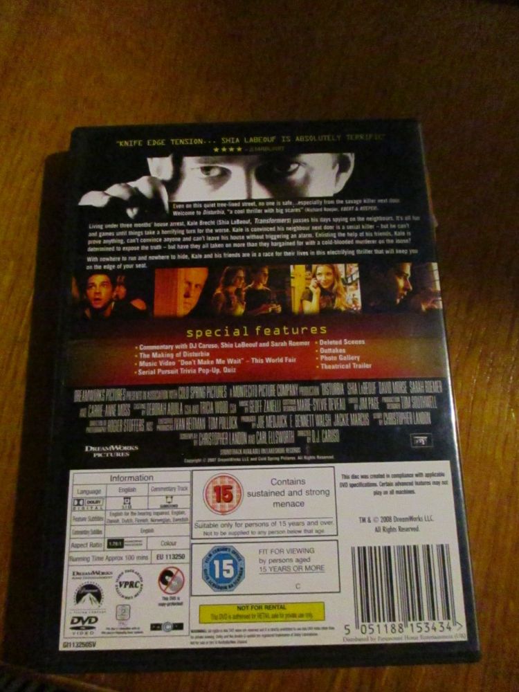 Disturbia - DVD