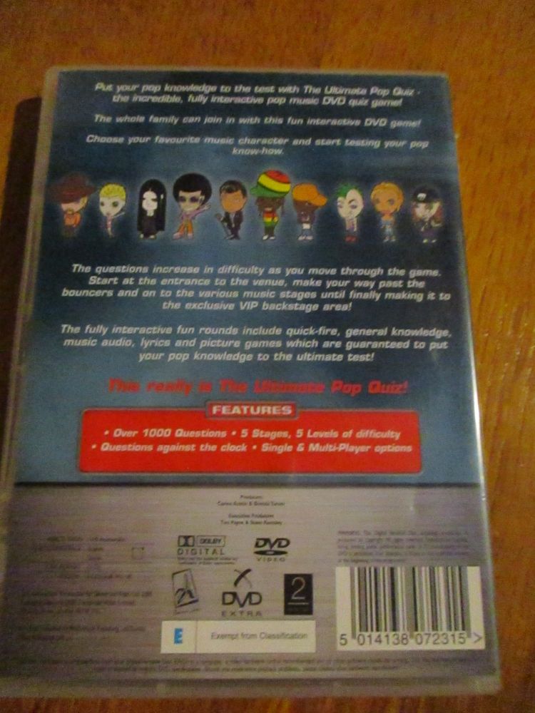 The Ultimate Pop Quiz DVD Game