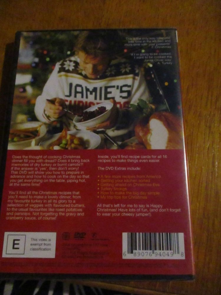 Jamie's Christmas - Jamie Oliver 12 Recipe Cards Included - Sealed DVD