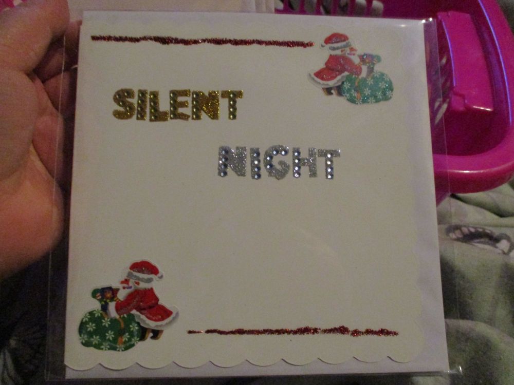 Silent Night - 15cm Scallop Edge Greetings Card [blank]