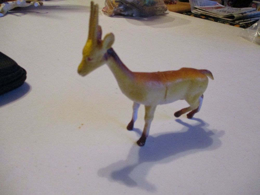 Large Gazelle Wildlife Figure Toy - Sturdy Plastic