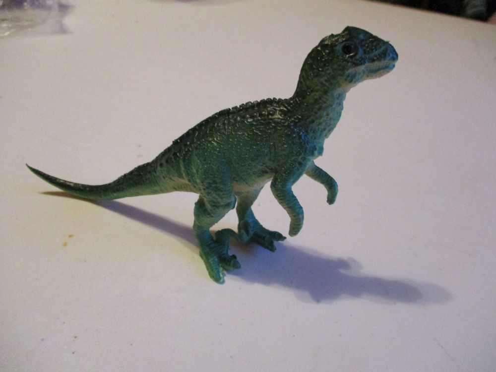 Large Green Raptor Dinosaur Figure Toy - Sturdy Plastic