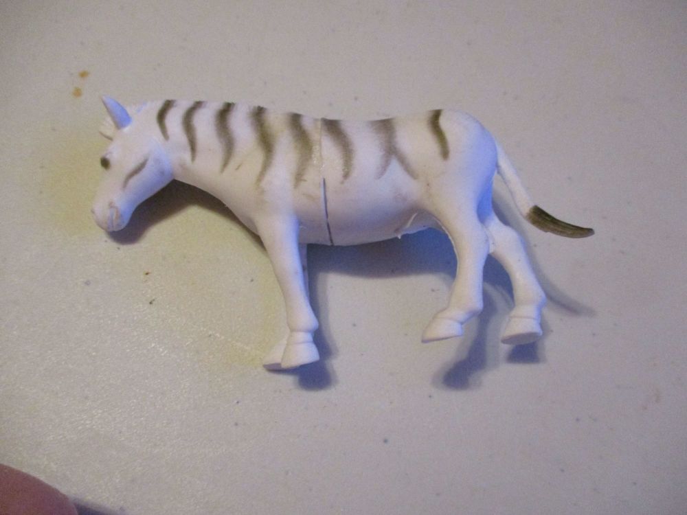 Small Zebra Wildlife Figure Toy - Sturdy Plastic