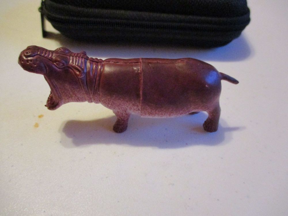 Small Hippo Wildlife Figure Toy - Sturdy Plastic