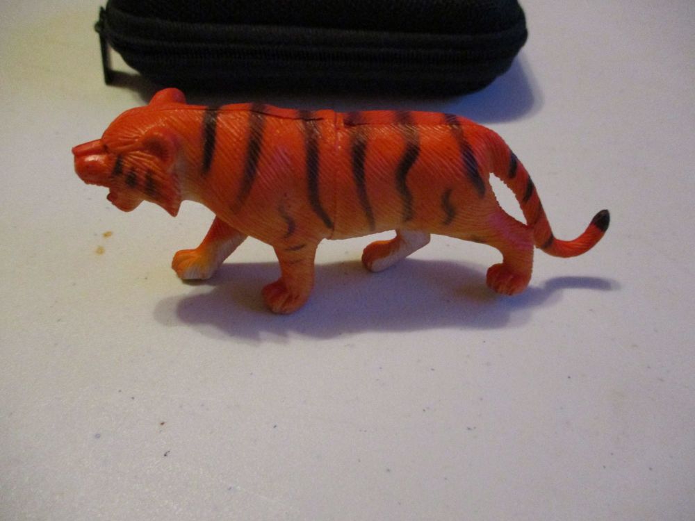 Small Tiger Wildlife Figure Toy - Sturdy Plastic