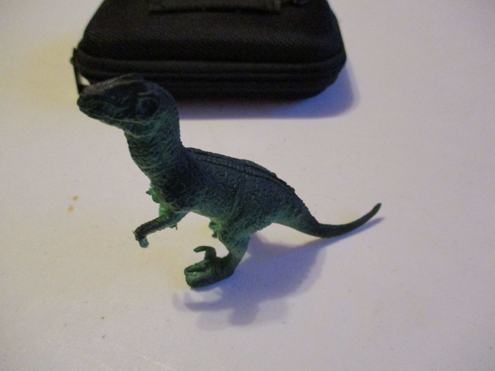 Small Green Raptor Dinosaur Figure Toy - Sturdy Plastic