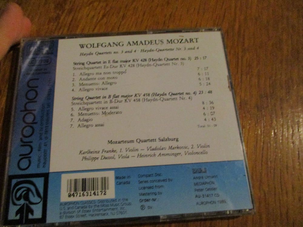 Aurophon - Wolfgang Amadeus Mozart - CD