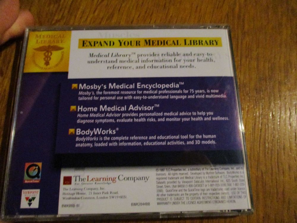Body Works - A 3D Journey Through The Human Anatomy - Medical Library - PC CD Rom