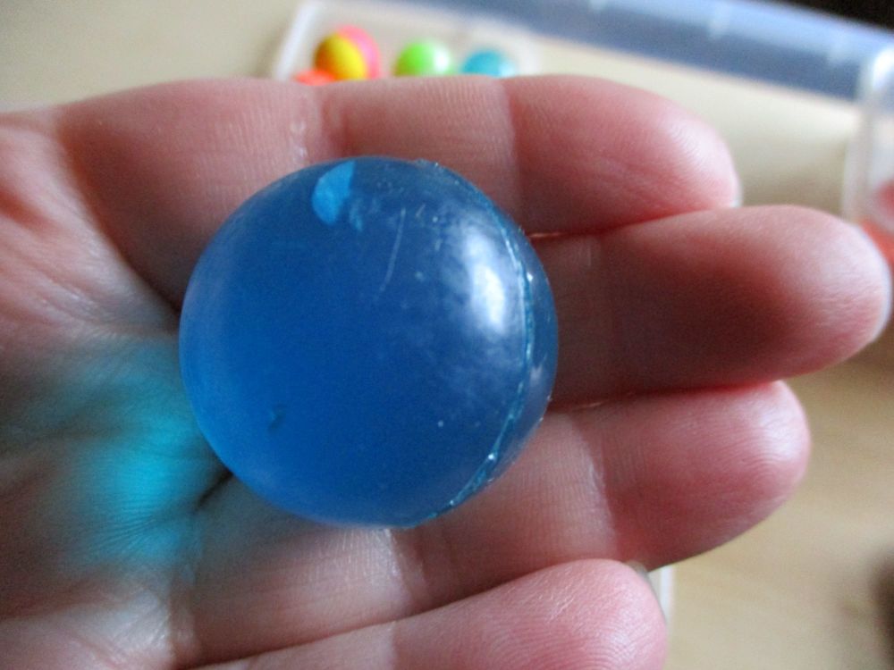 32mm Dark Blue Clear style Jet Ball Bouncy Toy - Sturdy Rubber