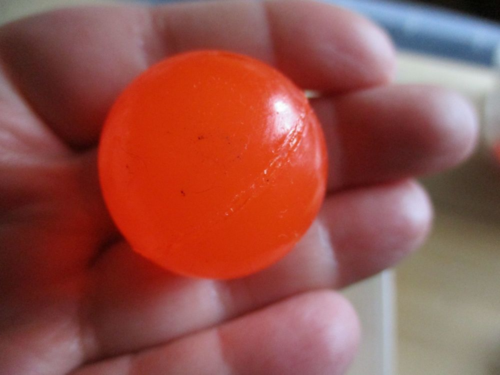 32mm Orange Solid Clear style Jet Ball Bouncy Toy - Sturdy Rubber