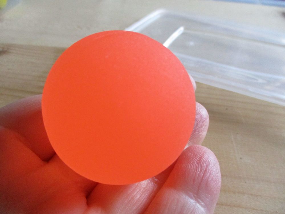 45mm Orange Solid Cloudy style Jet Ball Bouncy Toy - Sturdy Rubber