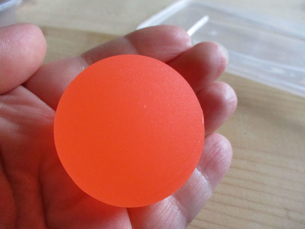 45mm Orange Solid Cloudy style Jet Ball Bouncy Toy - Sturdy Rubber