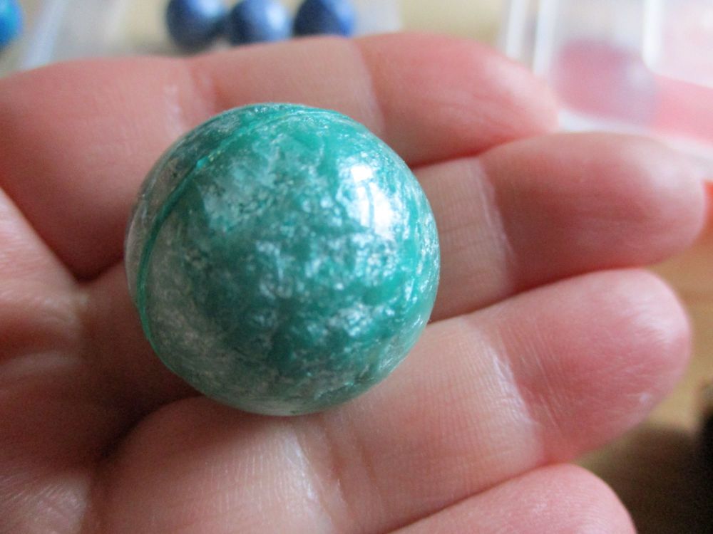 27mm Green Metallic Swirl style Jet Ball Bouncy Toy - Sturdy Rubber