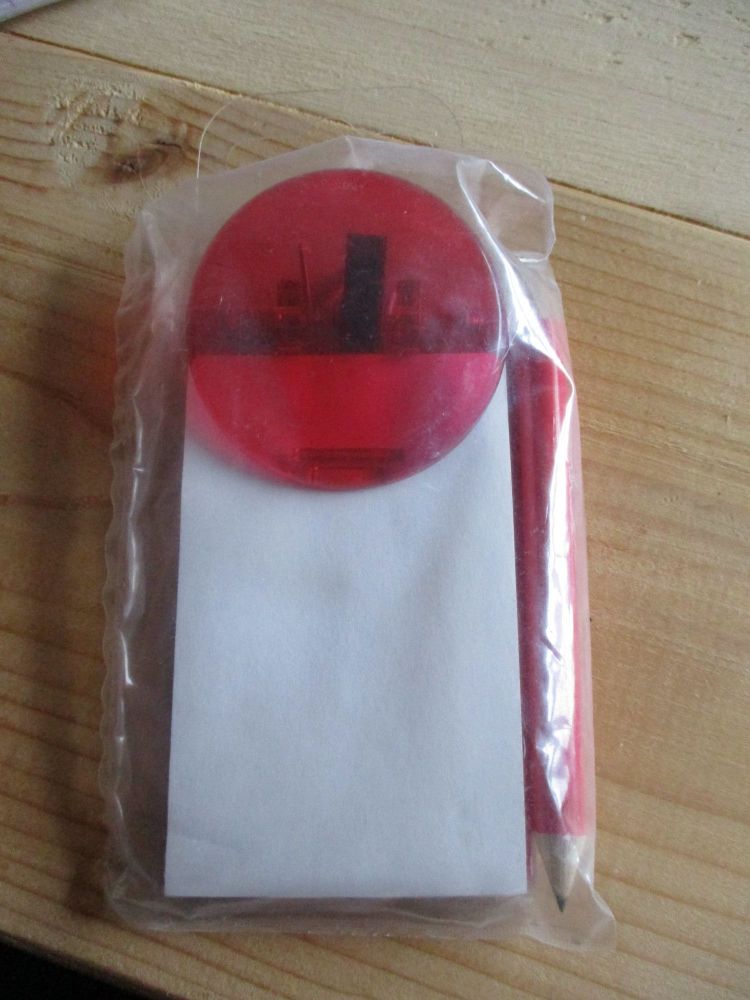 Mini Red Clipboard Fridge Magnet with Pencil
