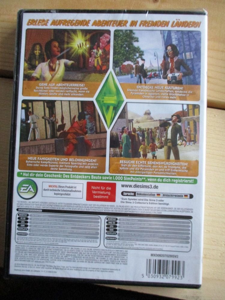 The Sims 3: World Adventures (PC: Mac and Windows, 2009) - SEALED European