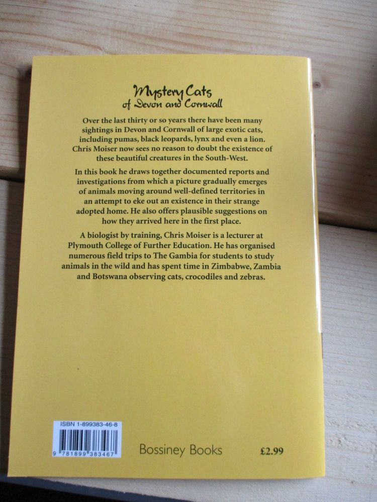 Mystery Cats In Devon & Cornwall - Signed / Autographed by Author. Chris Moiser - Mint Condition