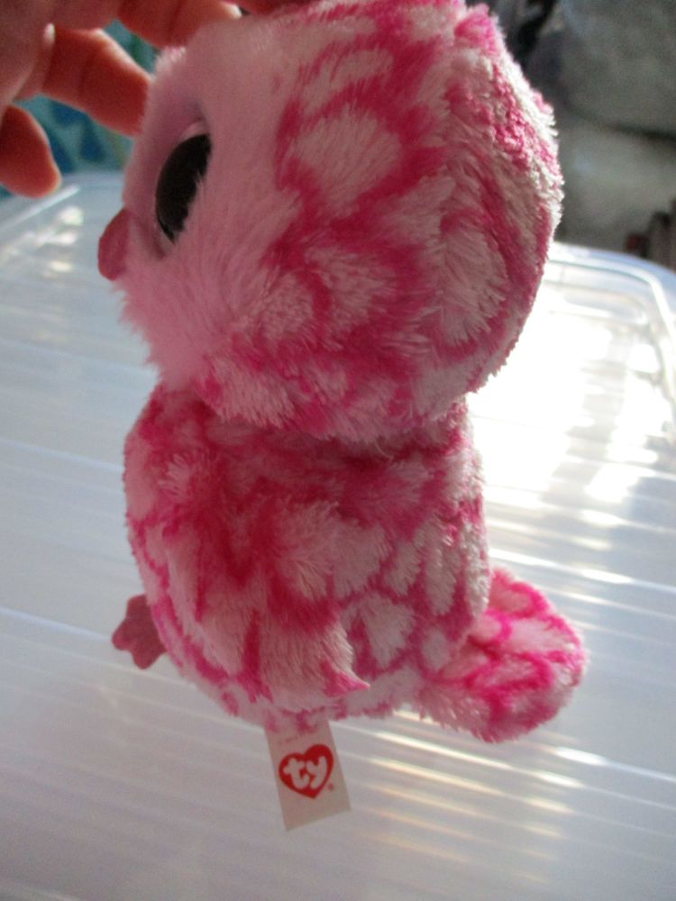 (*)Small Pinky the Owl TY Beanie Boos