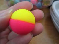 32mm Yellow and Pink Dual style Jet Ball Bouncy Toy - Sturdy Rubber